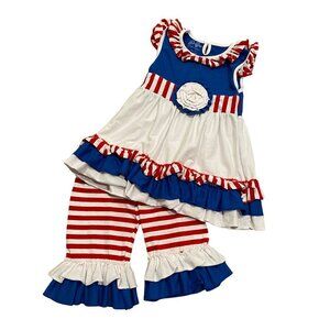 Ruffles by Tutu and Lulu Toddler Girl's Americana 4th of July Set